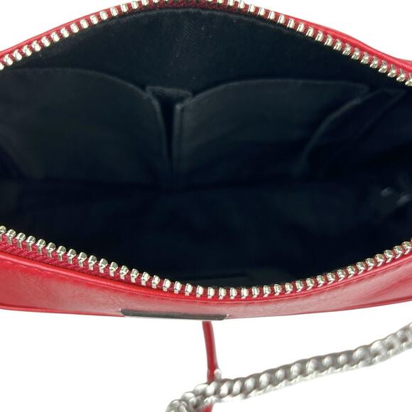 Rebecca Minkoff MAC Large Crossbody Bag Red Silver Tone Studs Chain Dust Bag NWT - Picture 7 of 11